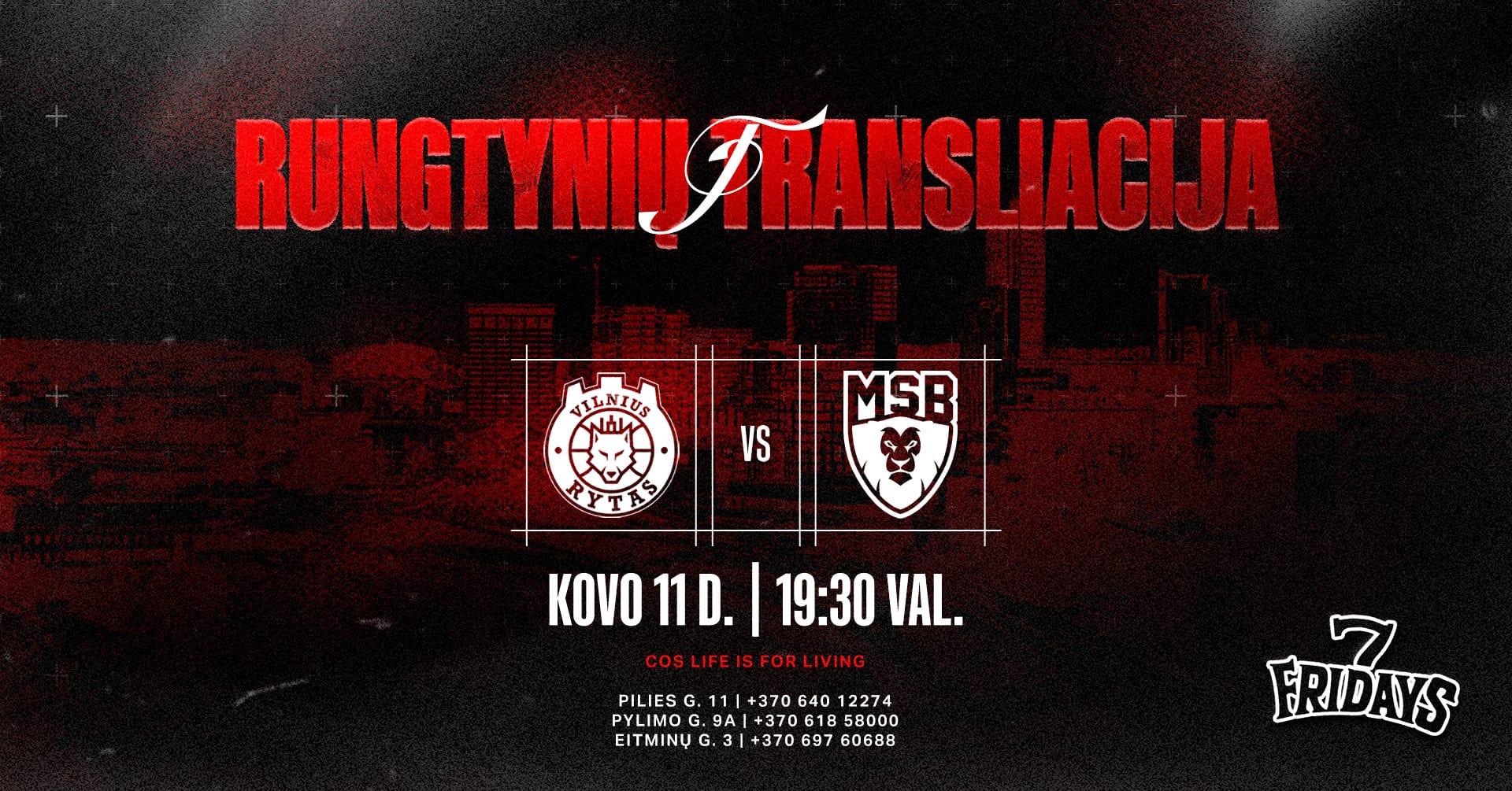 BC RYTAS rungtynės